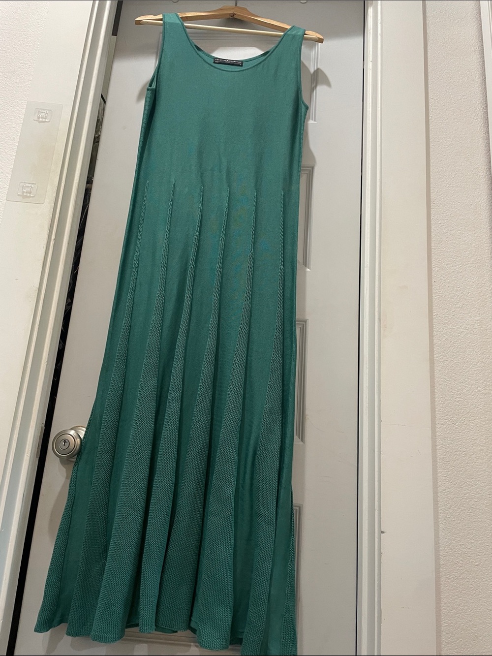 Peruvian Connection Knit MIDI Swing Dress/ Teal Green /SML/NWOT